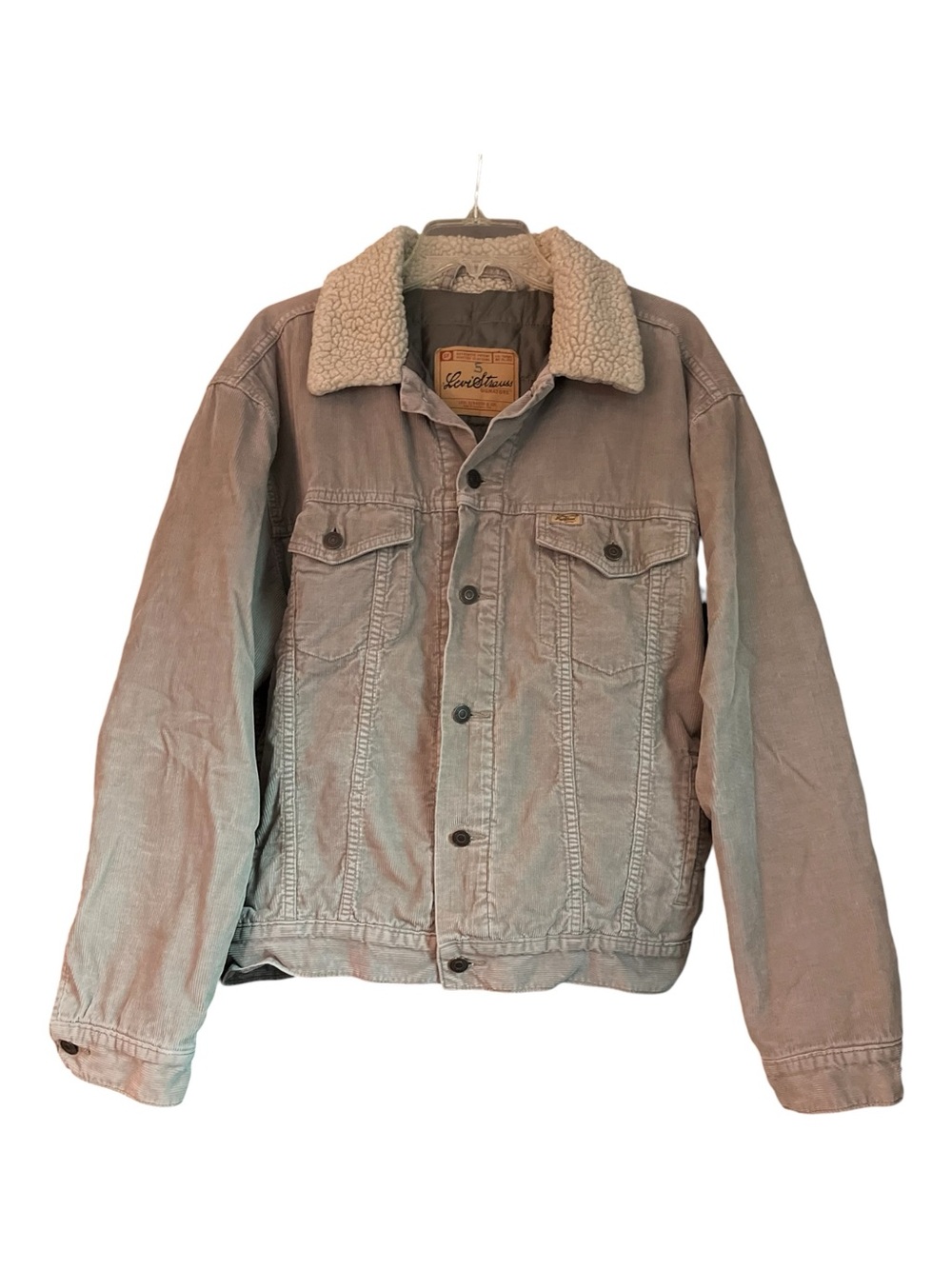 Levi Strauss Signature Quilted Lined Corduroy Trucker Jacket XL
